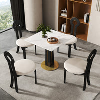 Light Luxury Conversation Table – Multi-Shape & Material Options + Color-Block Legs, Leisure Tea Table
