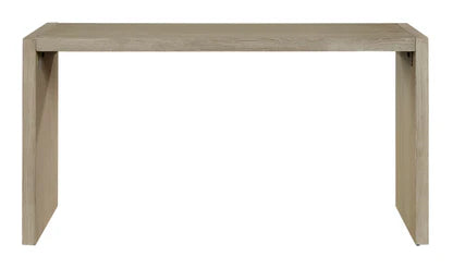 【LAS VEGAS MARKET EXHIBIT】Waterfall Natural Wood Console Table, C-Shaped Accent Side Table