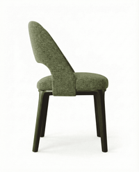 【LAS VEGAS MARKET EXHIBIT】Curved Back Dining Chair – Dark Wood Frame Armless Side Chair