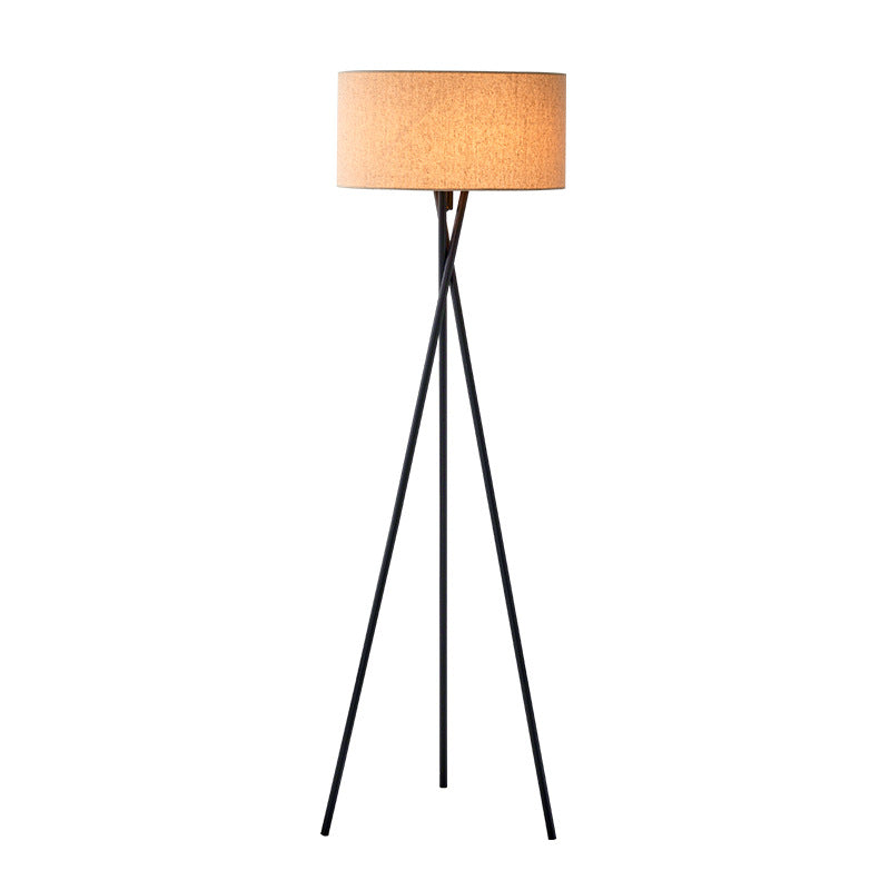 Modern Tripod Floor Lamp with Drum Shade – Standing Lamp for Living Room & Bedroom