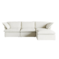 Modern Minimalist Modular L-Shaped Sofa, Ultra-Soft Fabric Convertible Corner Couch, Spacious & Comfortable Multi-Seater for Large Living Rooms