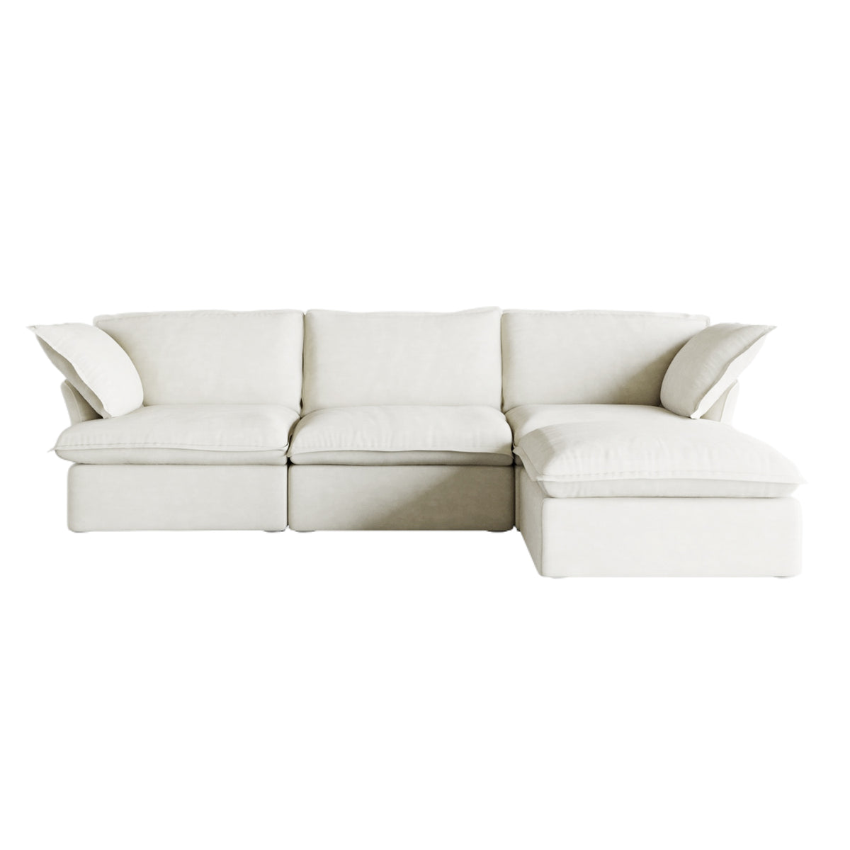 Modern Minimalist Modular L-Shaped Sofa, Ultra-Soft Fabric Convertible Corner Couch, Spacious & Comfortable Multi-Seater for Large Living Rooms