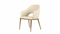 Modern Italian Style PU Leather Dining Chair Set of 2