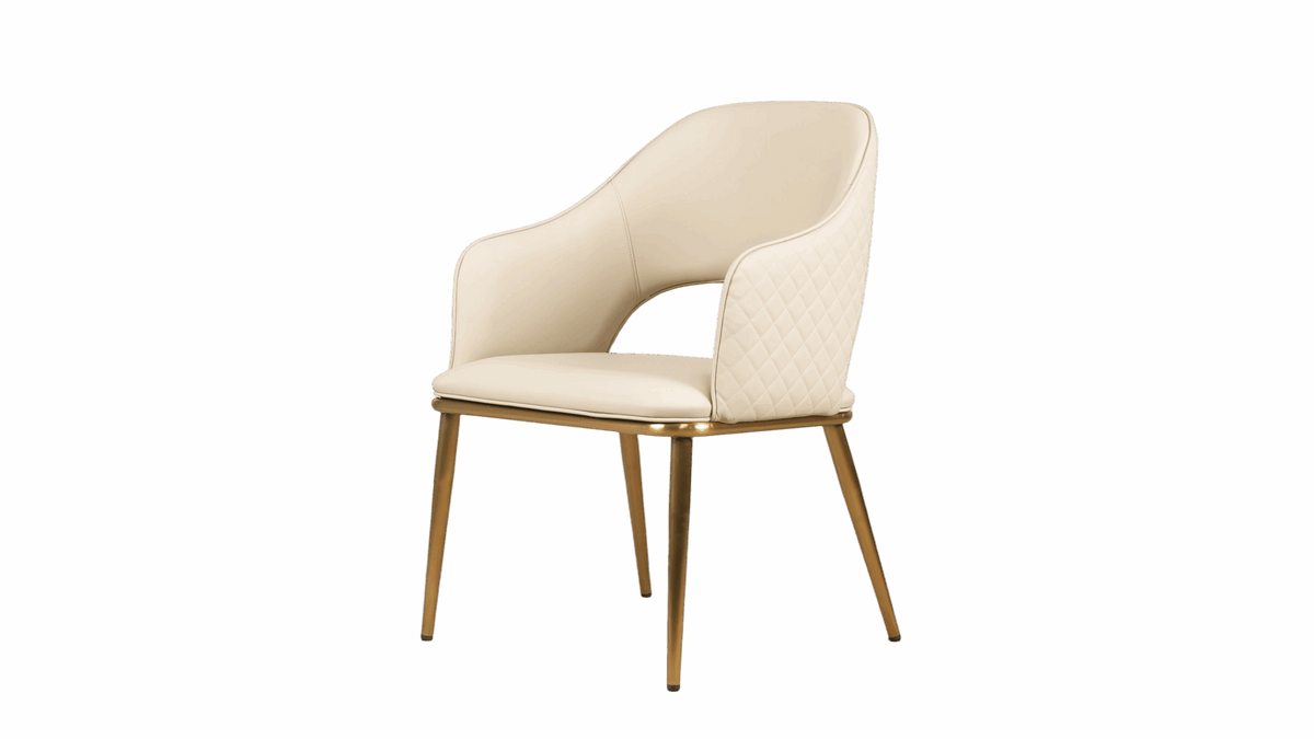 Modern Italian Style PU Leather Dining Chair Set of 2