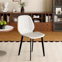 Modern Vertical Stitch PU Upholstered Dining Chair Set – 2 Color Options, 2-Pack / 4-Pack Available