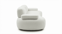 Modular Adjustable Sofa – Lambswool Fabric Curved Sectional Couch