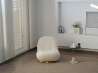 Modern Armless Single Sofa Round Seat
