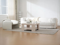 Modern Sherpa Wide Seat Sofa