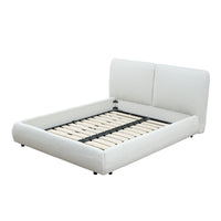 Bouclé Upholstered Platform Bed (Queen & King Size)