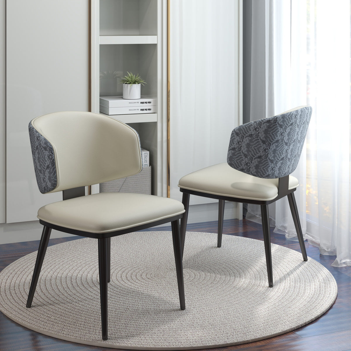 Minimalist Luxury Home Dining Lounge Chair Set of 2