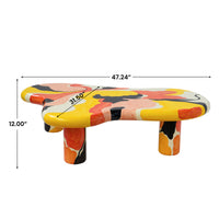 Abstract Swirl Coffee Table – 3 Color Options: Multicolor Swirl, Matte Black, Matte White