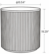 【LAS VEGAS MARKET EXHIBIT】Fluted Round Walnut Side Table