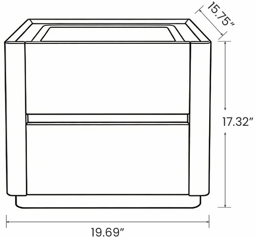 【LAS VEGAS MARKET EXHIBIT】Smart 2-Drawer Nightstand with Wireless Charging Top