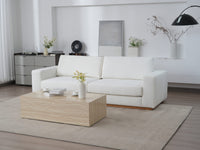 Minimalist Modern Sherpa Sectional Loveseat