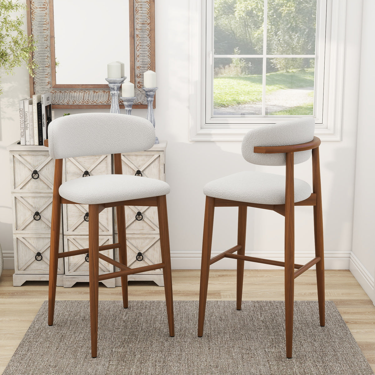 Modern Luxury Solid Wood Bar Stool
