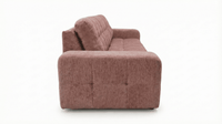 【LAS VEGAS MARKET EXHIBIT】Power Reclining Tufted Sofa – Chenille Fabric Couch with Adjustable Footrest