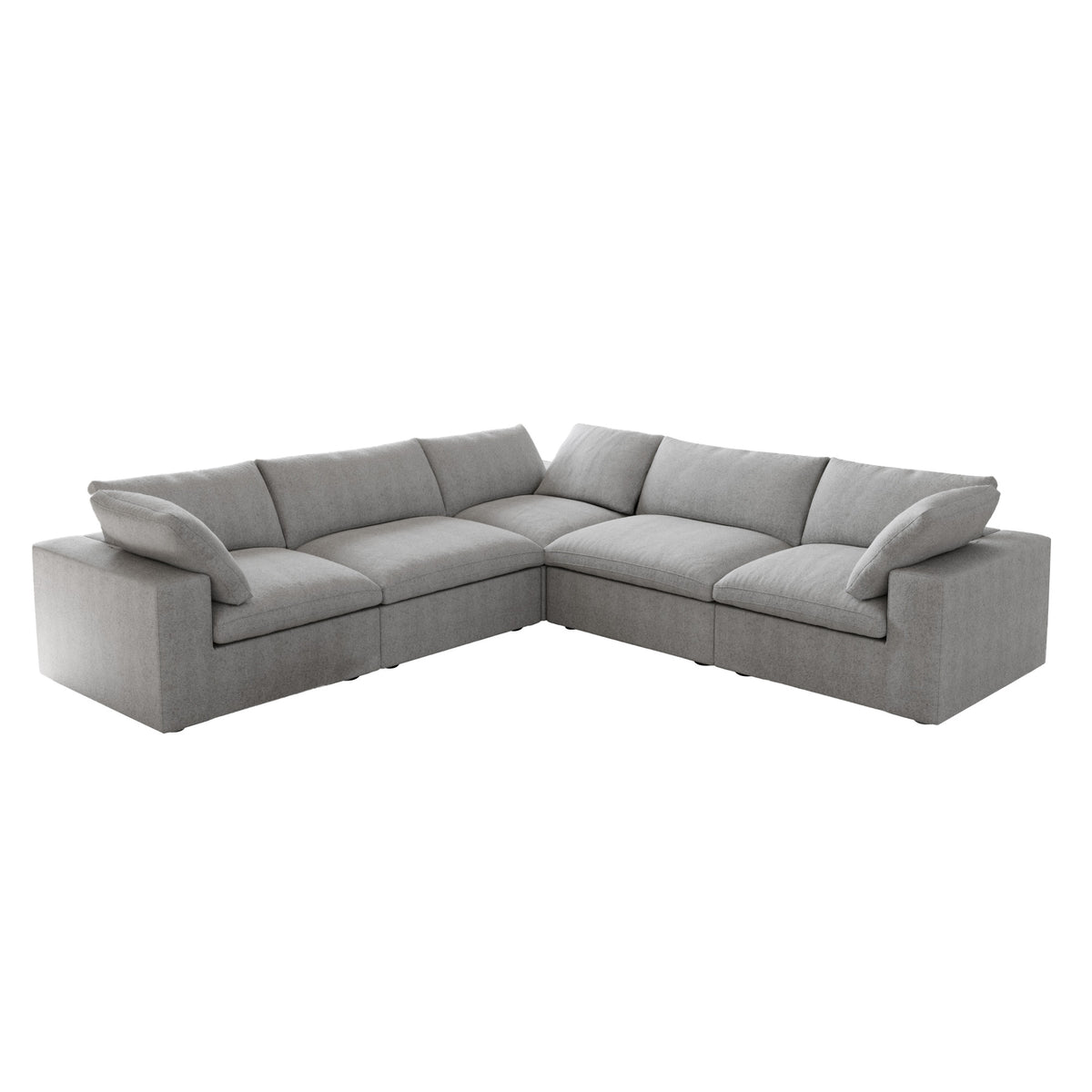 Sky Cloud Sectional Sofa | Washable Cover 120-Inch Linen Corner Sectionals 5-Seaters