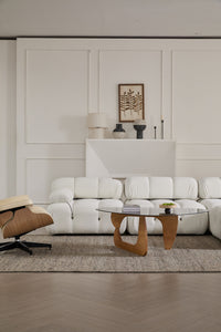 Modern Biscuit Sectional Sofa 3-Seater with Chaise