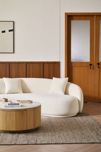 Modern Cashew-Shaped Sofa – Artistic Shape for Living Room & Leisure Area