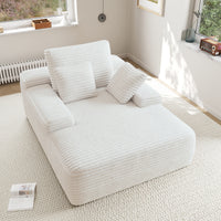 Modular Corduroy Lazy Sofa – Convertible Single Chaise Lounge with Pillows for Living Room/Bedroom
