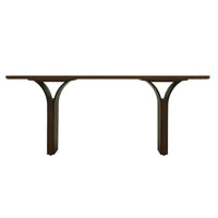 Light Luxury Modern Style Arched Table Legs Light Wood Dining Table