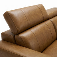【LAS VEGAS MARKET EXHIBIT】3-Seat Leather Power Recliner Sofa with Console & Cup Holders