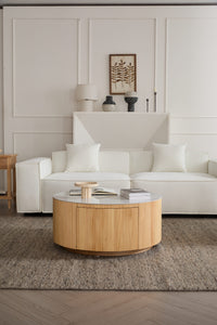 Scandi Round Sintered Stone Coffee Table