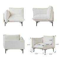 Minimalist L-Shaped Modular Sofa with Ottoman – 20cm High Legs, Light Luxury Living Room Sectional