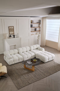 Modern Oak & Glass Coffee Table