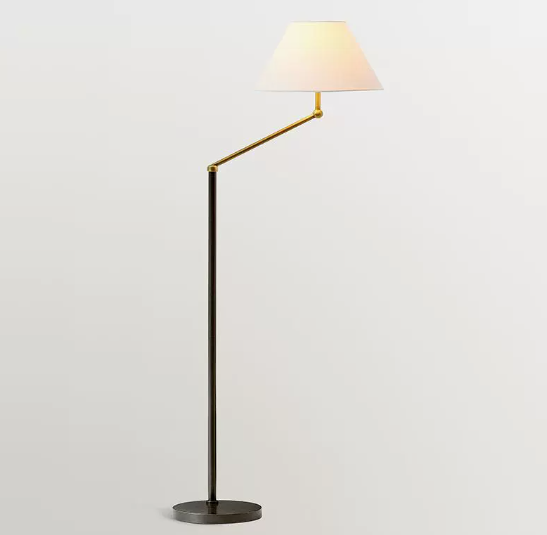 Adjustable Arm Floor Lamp with Empire Shade – Modern Standing Lamp for Living Room & Bedroom