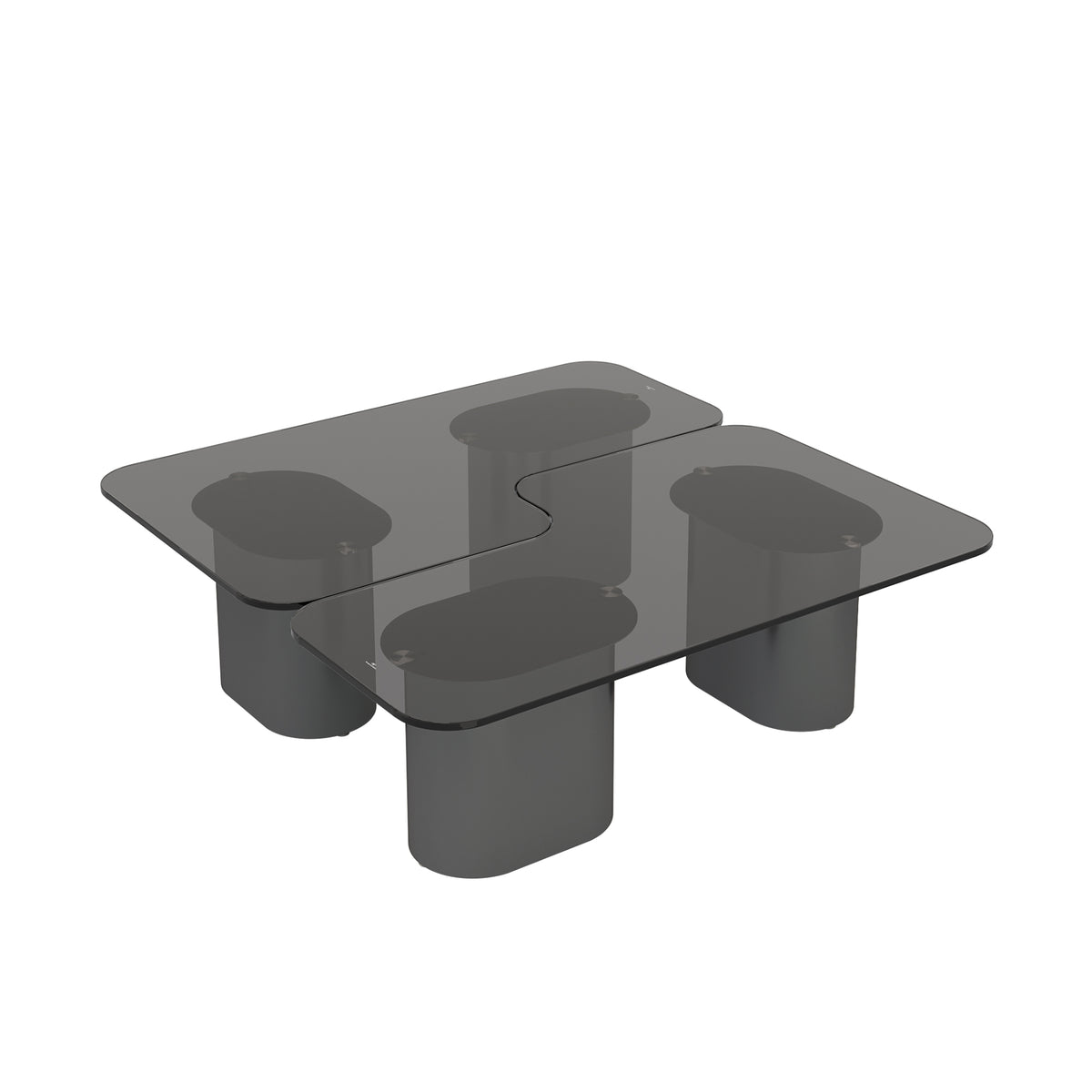 Modular Puzzle Coffee Table – 2 Top Options (Tempered Glass / Sintered Stone)