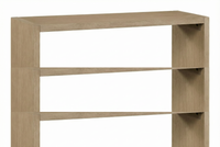 【LAS VEGAS MARKET EXHIBIT】Waterfall Natural Wood Console Table, C-Shaped Accent Side Table