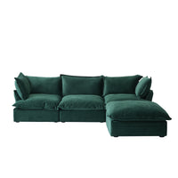 Modern Minimalist Modular L-Shaped Sofa, Ultra-Soft Fabric Convertible Corner Couch, Spacious & Comfortable Multi-Seater for Large Living Rooms