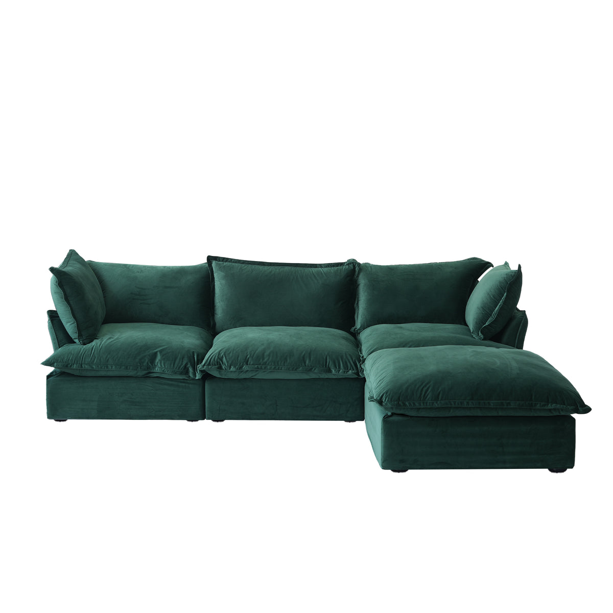 Modern Minimalist Modular L-Shaped Sofa, Ultra-Soft Fabric Convertible Corner Couch, Spacious & Comfortable Multi-Seater for Large Living Rooms