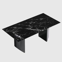 Modern Marble Dining Table, Rectangular Center Tables for Home Living Room