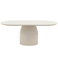 Modern Luxury Solid Plywood Dining Table with Ash Wood Finish