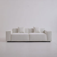 Sherpa Sofa Loveseat-Beige Fabric, Freely Assemblable for Living Room & Leisure Area