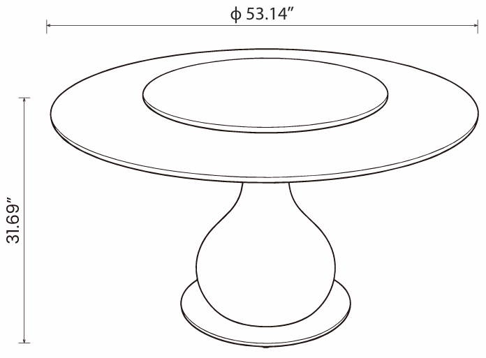 【LAS VEGAS MARKET EXHIBIT】Round Pink Natural Marble Dining Table, White Glossy Vase-Shaped Base Modern Luxury Kitchen & Dining Room Table