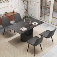 Modern Marble-Patterned Dining Table