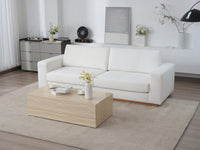 Minimalist Modern Sherpa Sectional Loveseat