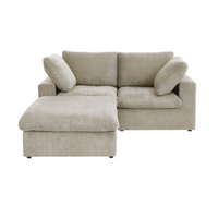 Sky Cloud Sectional Sofa | Pet-Friendly Cover 80-Inch Linen L-Shaped Sectionals 3-Seaters