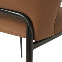 Modern Italian Style PU Leather Dining Chair Set of 2