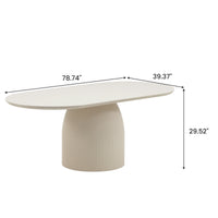 Modern Luxury Solid Plywood Dining Table with Ash Wood Finish