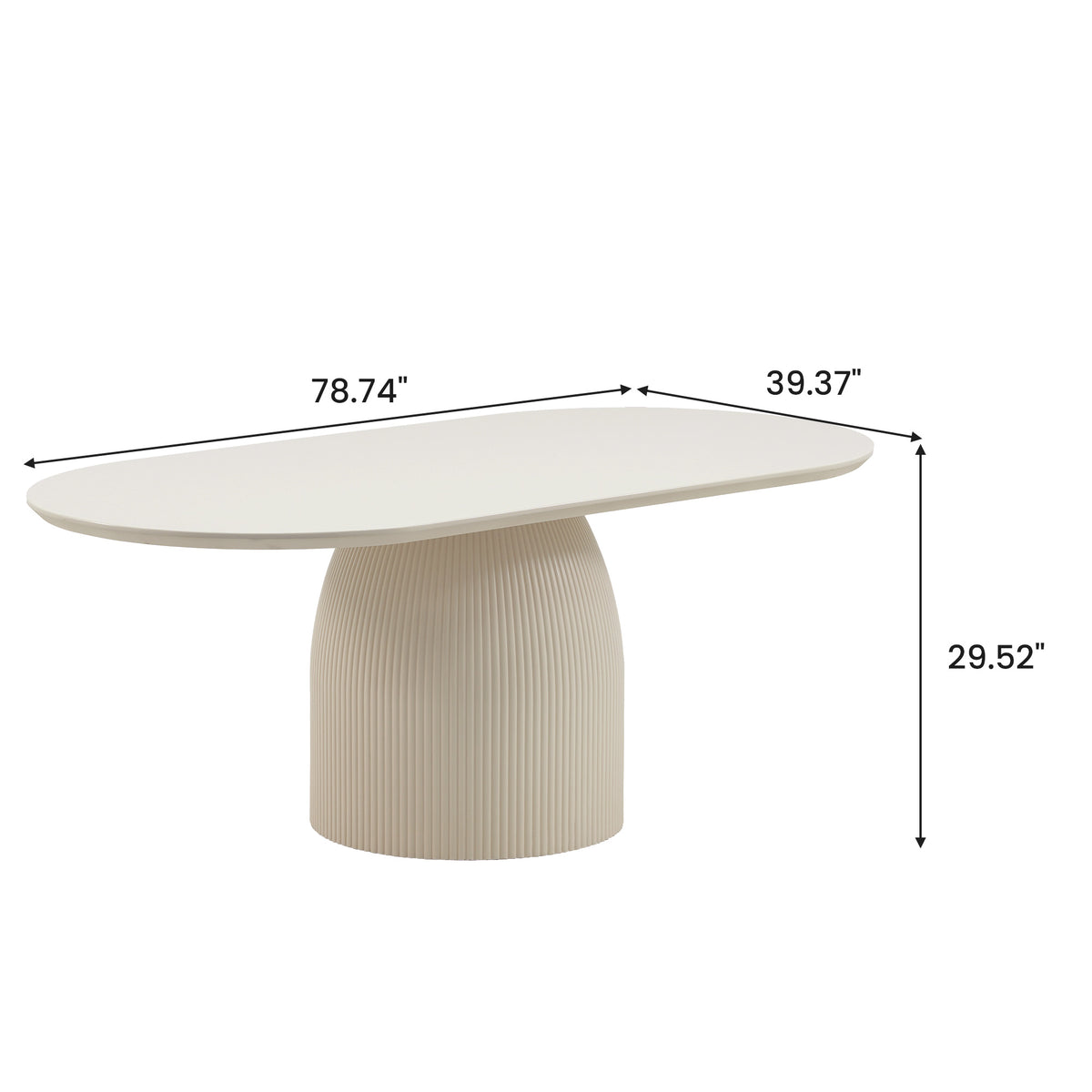 Modern Luxury Solid Plywood Dining Table with Ash Wood Finish