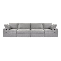 Sky Cloud Sectional Sofa | Replaceable Cover 160-Inch Linen Sleepers 4-Seaters