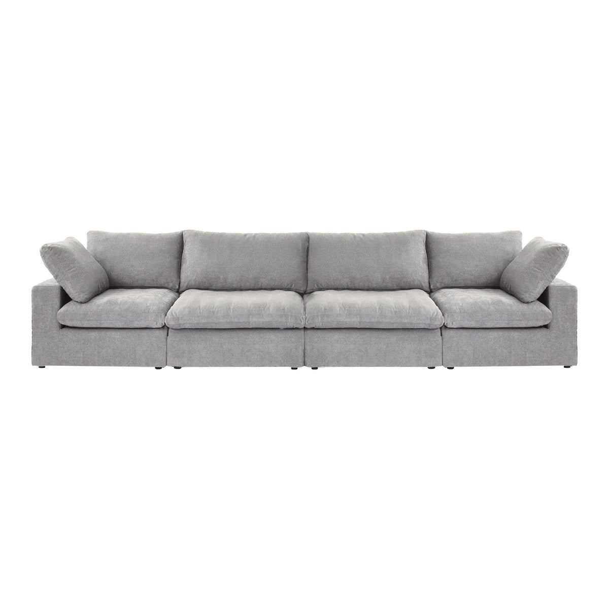 Sky Cloud Sectional Sofa | Replaceable Cover 160-Inch Linen Sleepers 4-Seaters
