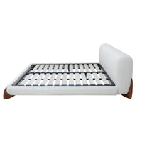 Boucle Fabric Minimalist King Size Bed