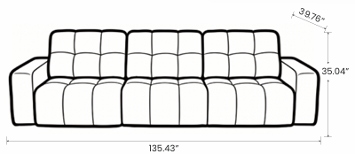 【LAS VEGAS MARKET EXHIBIT】Power Reclining Tufted Sofa – Chenille Fabric Couch with Adjustable Footrest