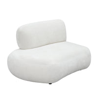 Curved Modular Sofa with Textured Fabric – Modern Minimalist Sectional