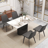 Modern Marble-Patterned Dining Table